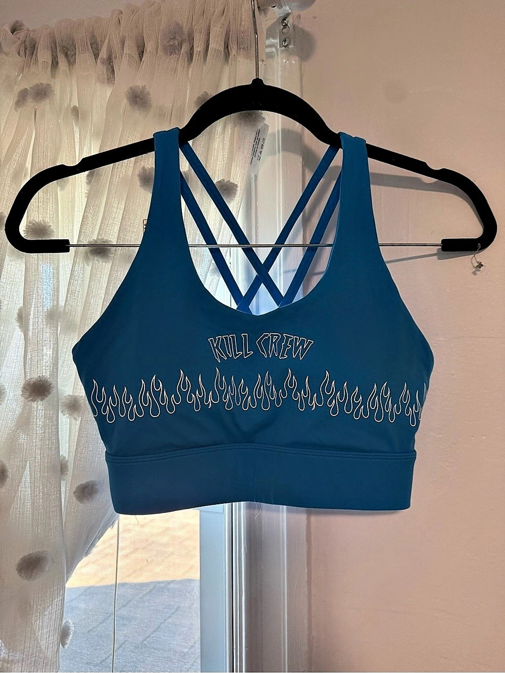 KILL CREW Pizza Series Blue Sports Bra Size Small